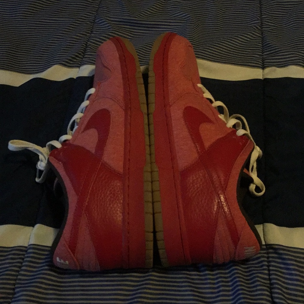 Red Nike Dunk Low CL varsity Red Shoes Like New 13